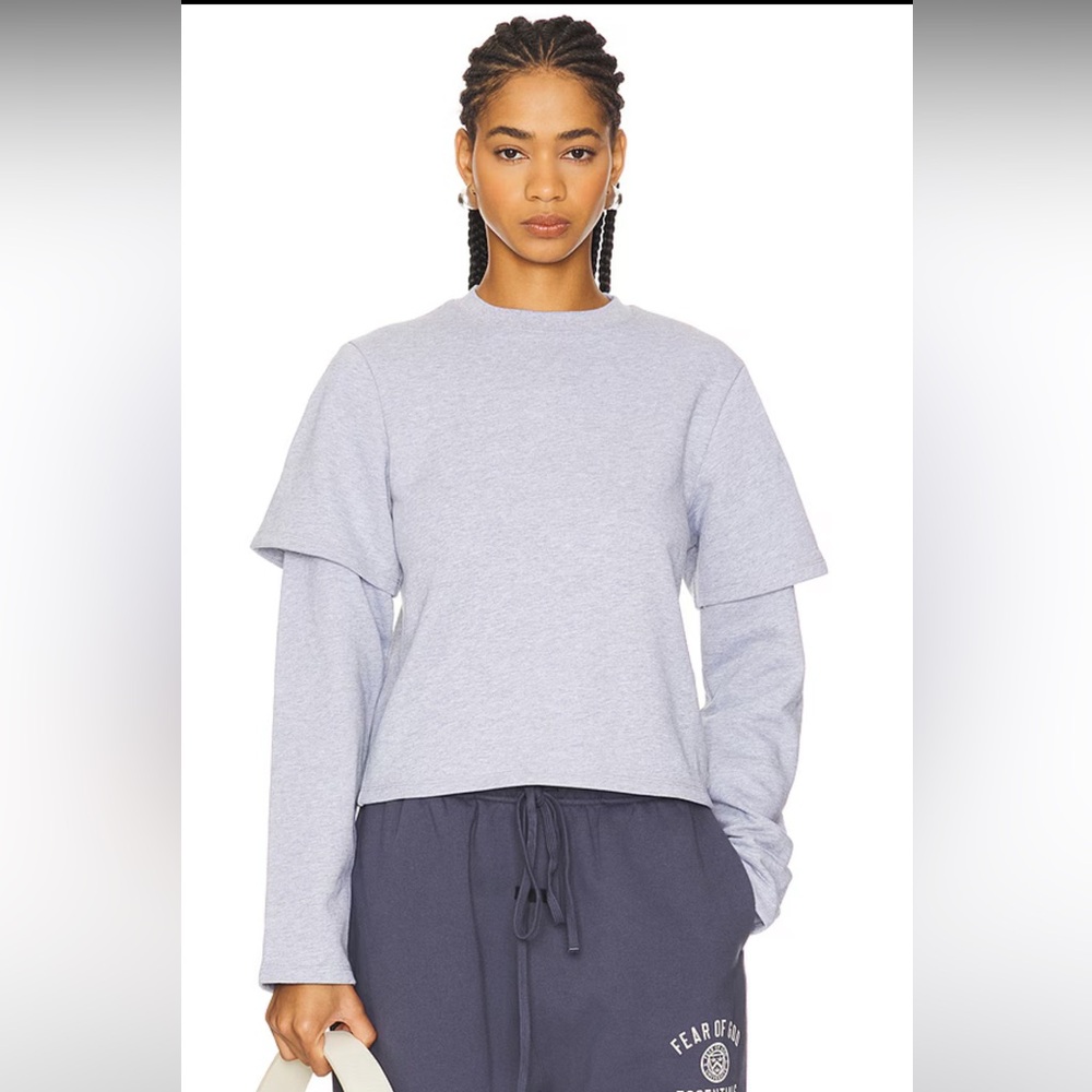 Still Here NY 2tee Sweatshirt in Heather Grey